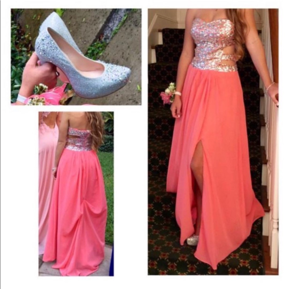 Prom Dress & Shoes (can be sold separately)